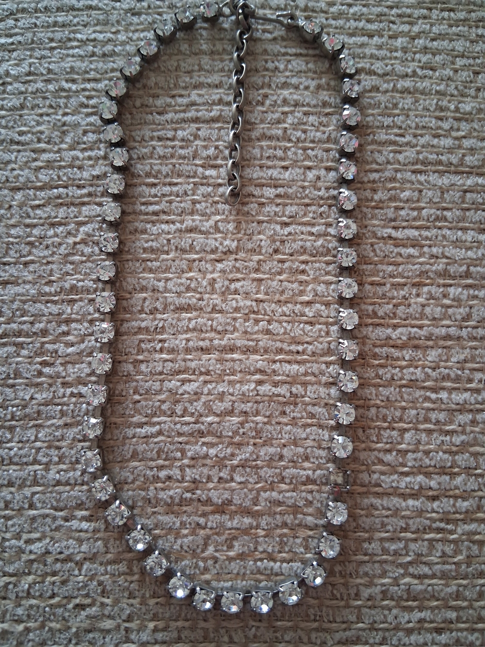Clear Crystal Silver-Tone Tennis Necklace - Women Jewelry